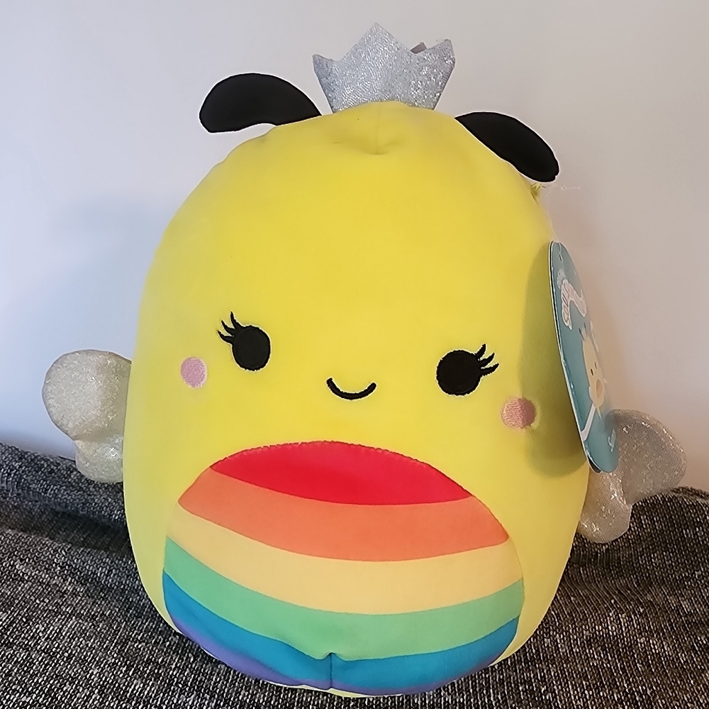 Squishmallows RARE Sunny the Bee Rainbow Pride Edition Way Out Exclusive Toy NWT